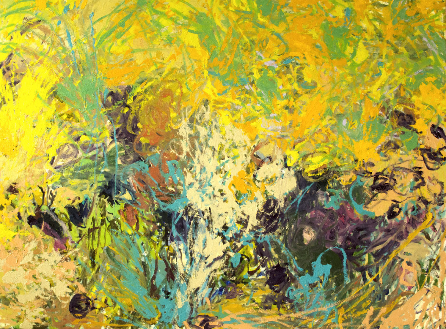 Floraison reine - Huile sur toile - 140 x 150 cm - Janvier 2019